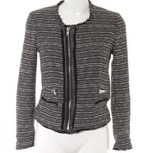 NWT Zara Mango Boucle Zipper Blazer Sz Medium